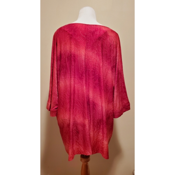 Avenue Red/Orange Top w/Tie - Picture 3 of 5